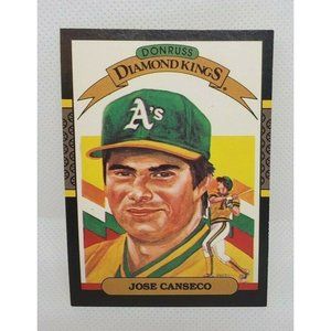 Jose Canseco 1986 Donruss Diamond Kings Baseball Card # 6, Oakland Athletics